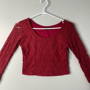 Mesh Red Color Crop top